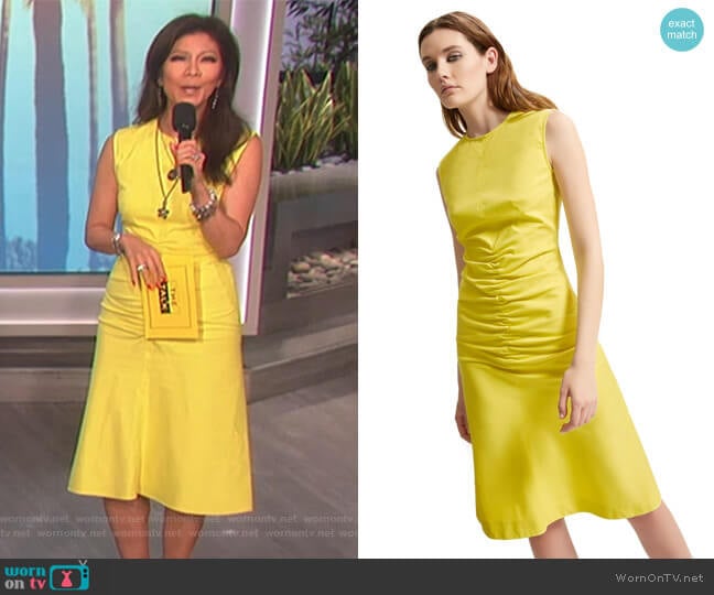 Ruched Gabardine Shift Dress by Sportmax worn by Julie Chen on The Talk