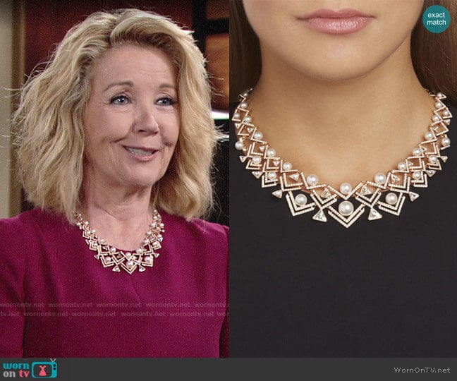 Swarovski Large Edify Necklace worn by Nikki Reed Newman (Melody Thomas-Scott) on The Young and the Restless