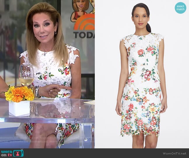 Floral Chemical Lace Sheath by Tahari ASL worn by Kathie Lee Gifford on Today