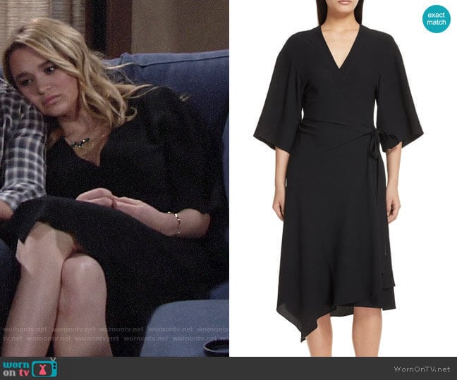 Theory Kimono Wrap Dress  worn by Summer Newman (Hunter King) on The Young and the Restless