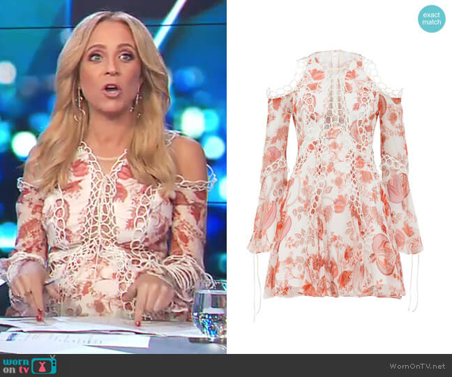 Chintz Print Dress by Thurley worn by Carrie Bickmore on The Project