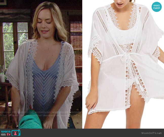 Topshop V-neck Cover-up Caftan worn by Hope Logan (Annika Noelle) on The Bold & the Beautiful