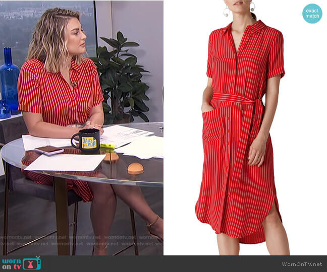 Montana Stripe Shirtdress by Whistles worn by Carissa Loethen Culiner on E! News