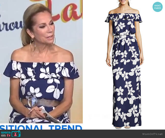 Simple Delight Maxi Dress by Adrianna Papell worn by Kathie Lee Gifford on Today