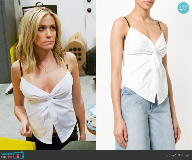 Alexander Wang Twisted Front Cami worn by Kristin Cavallari on Very Cavallari