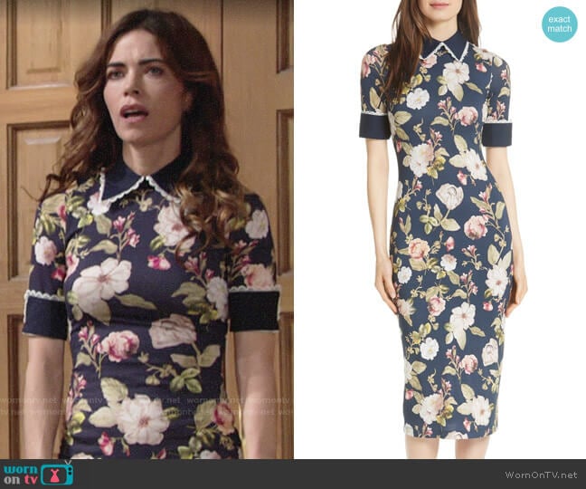 Alice + Olivia Delora Dress worn by Victoria Newman (Amelia Heinle) on The Young and the Restless