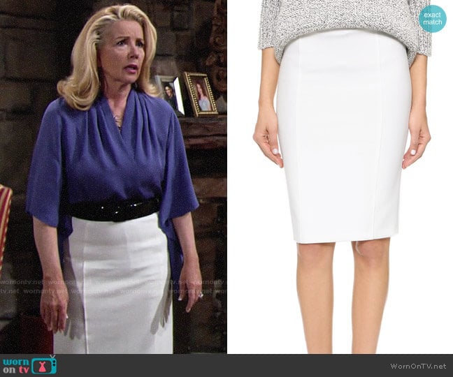 Alice + Olivia Jarret Skirt worn by Nikki Reed Newman (Melody Thomas-Scott) on The Young and the Restless