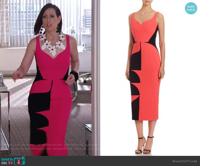 Colorblock Sheath Dress by Antonio Berardi worn by Diana Trout (Miriam Shor) on Younger