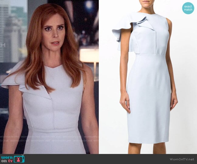 Antonio Berardi Ruffle Trim Dress worn by Donna Paulsen (Sarah Rafferty) on Suits