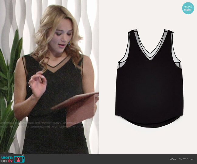 Aritzia Babaton Holbrooke Blouse worn by Summer Newman (Hunter King) on The Young and the Restless