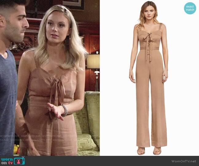 Bcbgmaxazria Becka Jumpsuit worn by Abby Newman (Melissa Ordway) on The Young and the Restless