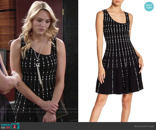 Bcbgmaxazria Pleated Fit And Flare Dress worn by Summer Newman (Hunter King) on The Young and the Restless