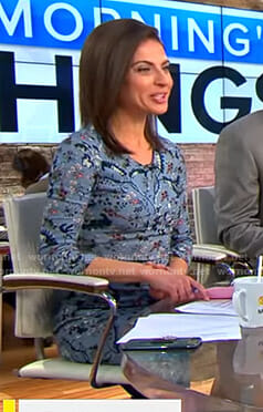 Bianna’s blue floral dress on CBS This Morning