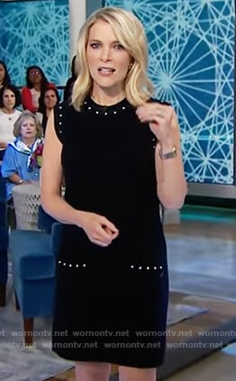 Megyn’s black pearl embellished dress on Megyn Kelly Today