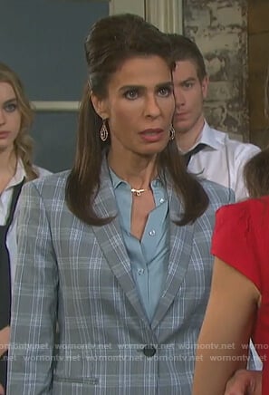 Hope’s plaid blazer on Days of our Lives