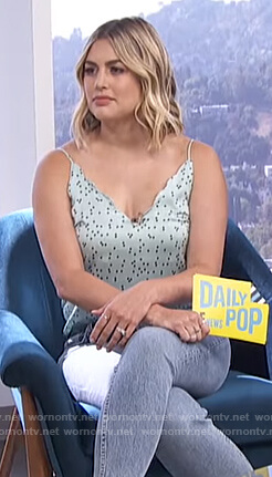 Carissa’s dotted print cami top on E! News Daily Pop