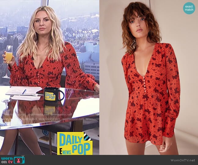 Sweet Thing Playsuit by C/Meo Collective worn by Morgan Stewart on E! News