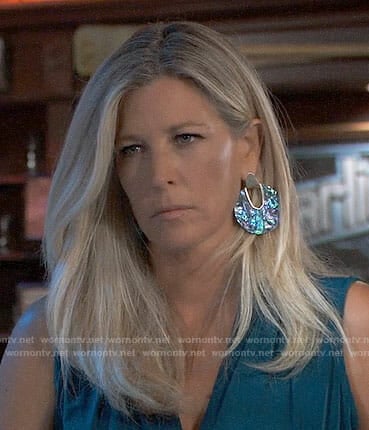 WornOnTV: Carly’s large round marbled earrings on General Hospital ...