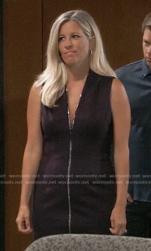 Carly's sleeveless zip front dress on General Hospital