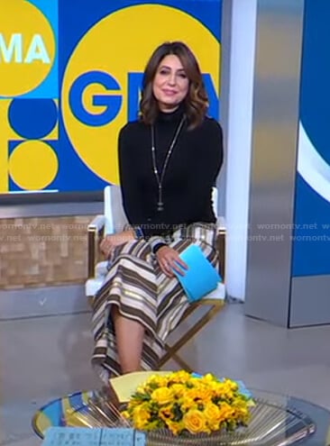 Cecilia's striped cropped pants on Good Morning America