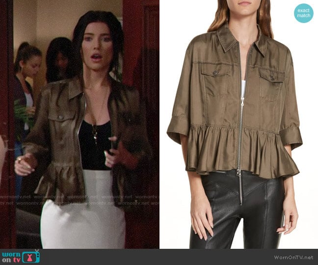 Cinq a Sept Helene Jacket worn by Steffy Forrester (Jacqueline MacInnes Wood) on The Bold and the Beautiful