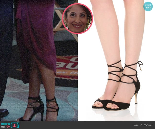 Diane von Furstenberg Rimini Ankle Wrap Sandal worn by Lily Winters (Christel Khalil) on The Young and the Restless