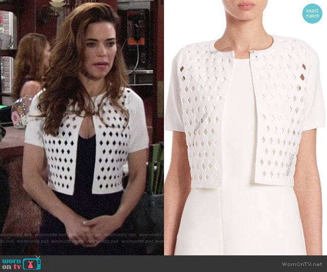 Kierney Sweater by Elie Tahari worn by Victoria Newman (Amelia Heinle) on The Young and the Restless