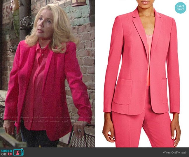 Elie Tahari Wendy Jacket worn by Nikki Reed Newman (Melody Thomas-Scott) on The Young and the Restless