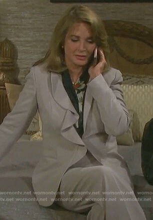 Marlena’s grey ruffled blazer on Days of our Lives