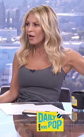 Morgan’s gray tie waist mini dress on E! News