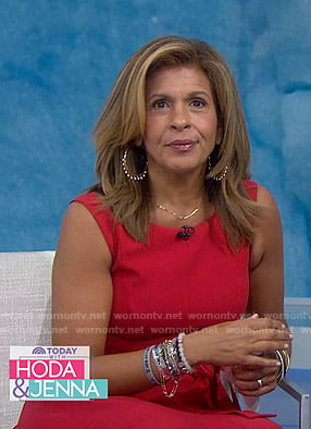 WornOnTV: Hoda’s red tie waist dress on Today | Hoda Kotb | Clothes and