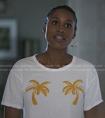 Issa's cropped palm tree tee on Insecure