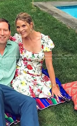 Jenna's white floral midi dress on Today