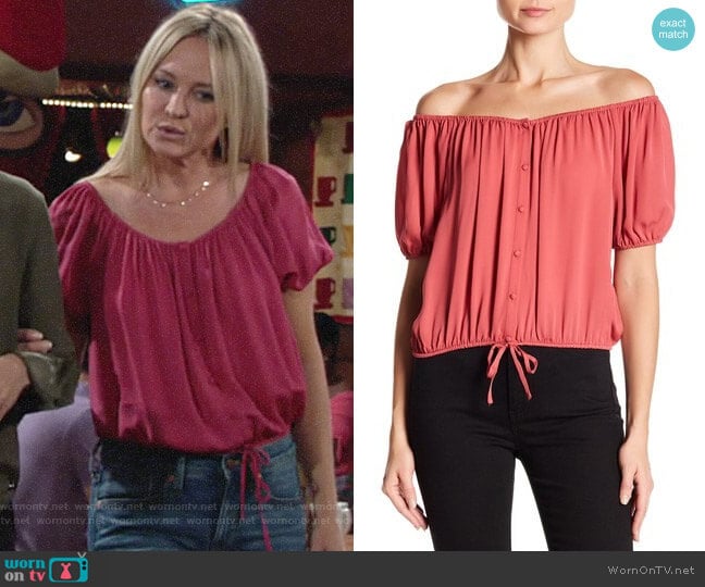 Joie Blesina Top worn by Sharon Newman (Sharon Case) on The Young and the Restless