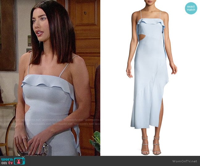 WornOnTV: Steffy’s light blue ruffled dress on The Bold and the ...