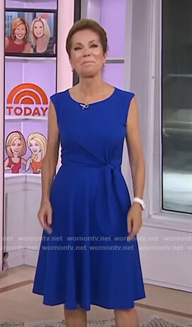 Kathie's blue tie waist dress on Today