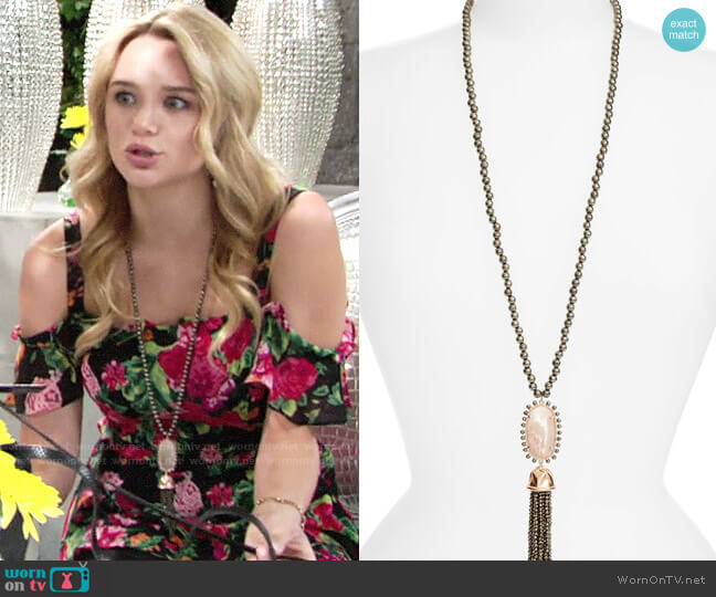 Kendra Scott Tatiana Necklace worn by Summer Newman (Hunter King) on The Young and the Restless