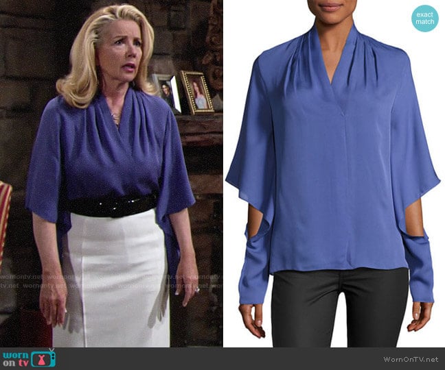 Kobi Halperin Edyn Blouse worn by Nikki Reed Newman (Melody Thomas-Scott) on The Young and the Restless