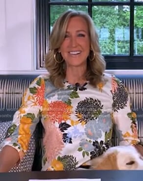 Lara’s white floral top on Good Morning America