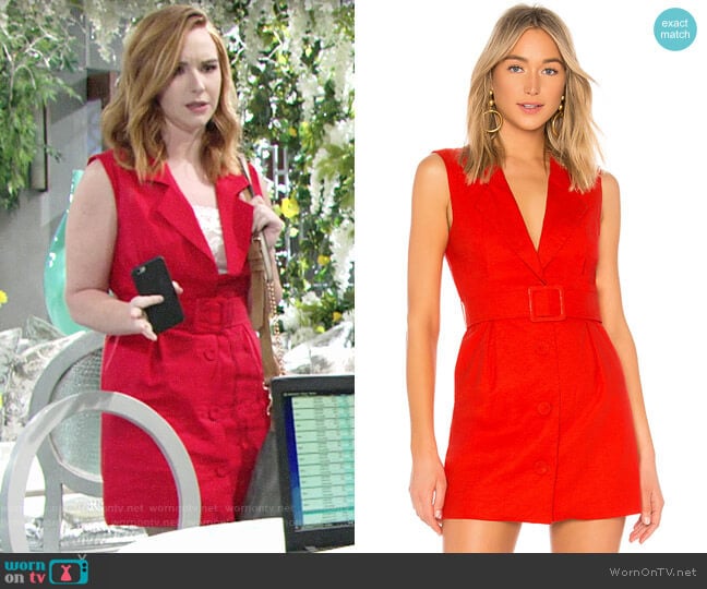 Lovers + Friends Raven Mini Blazer Dress worn by Mariah Copeland (Camryn Grimes) on The Young and the Restless