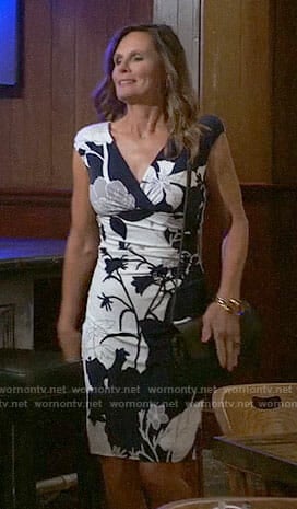 Lucy's navy and white floral dress on General Hospital