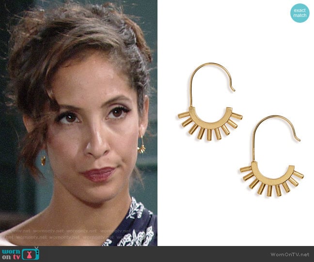 Madewell Succulent Drop Earrings worn by Lily Winters (Christel Khalil) on The Young and the Restless