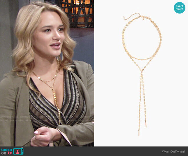 Madewell Waterfall Lariat Necklace worn by Summer Newman (Hunter King) on The Young & the Restless