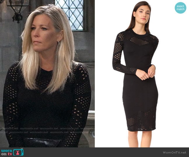 Milly Fractured Dress worn by Carly Spencer (Laura Wright) on General Hospital