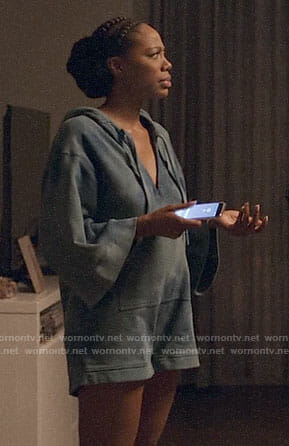 Molly's hooded romper on Insecure