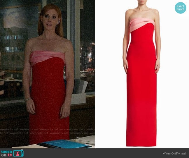 WornOnTV: Donna’s red and pink strapless gown on Suits | Sarah Rafferty ...