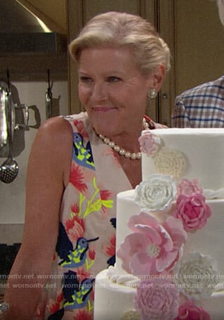 Pam's bird dress on The Bold and the Beautiful