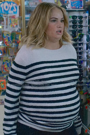 Patty’s striped sweater on Insatiable