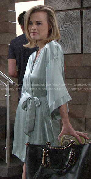Phyllis's green satin robe on The Young and the Restless