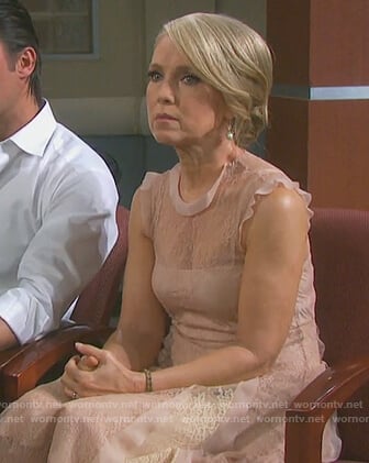 Jennifer’s blush lace dress on Days of our Lives